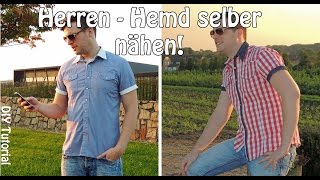 HERREN HEMD  NÄHEN FÜR MÄNNER  DIY  Nähen für Anfänger  Tutorial [upl. by Nylessoj]