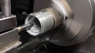 Restoring a metal hydraulic bushing support on a lathe lathe latheoperator cnc [upl. by Lala843]