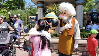 I as Boo hugs Pinocchio and Geppetto in Disneyland May 2024 [upl. by Granlund801]