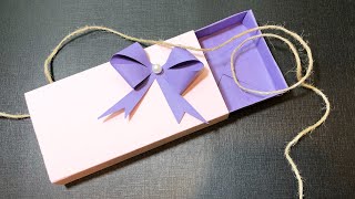 DIY  Paper Gift Box  Origami box 🎁 [upl. by Lovel]