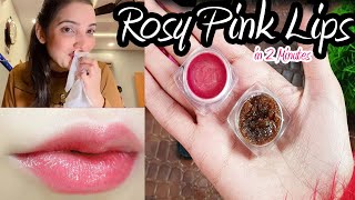 Remove Dark Lips Instantly Get Soft Pink Lips Homemade Balm amp Scrub [upl. by Arnaud]