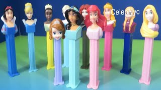 Disney Princess  Pez Candy amp Dispenser Collection with Disney Sofia the First Ariel Jasmine dolls [upl. by Jezrdna]