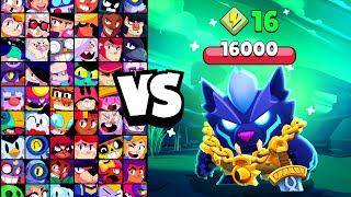 FENRIR BUZZ vs ALL BRAWLERS With 16 POWERUPs  Brawl Stars [upl. by Rysler652]