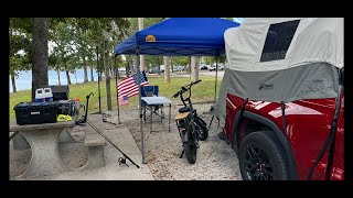 Kodiak Canvas truck tent Tomahawk steaks and big bass ON [upl. by Yunick50]