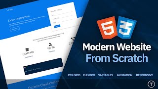 Build a Responsive Website  HTML CSS Grid Flexbox amp More [upl. by Yclek]