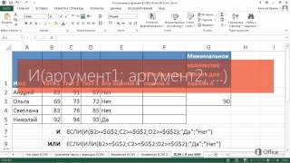 Использование функций И и ИЛИ с функцией ЕСЛИ в Excel [upl. by Elmore847]