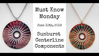 Sunburst Centerline Components Jewelry Making Off the Beaded Path [upl. by Rollin]