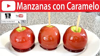 MANZANAS CON CARAMELO  Vicky Receta Facil [upl. by Eniak]