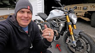 Ducati Monster 1200s Battery Replacement Nightmare [upl. by Ala]