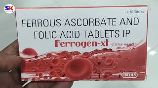 Ferrogen XT Tablet  Ferrous ascorbate and Folic Acid Tablet  Ferrogen XT Tablet Uses Benefits Dose [upl. by Nitnelav]