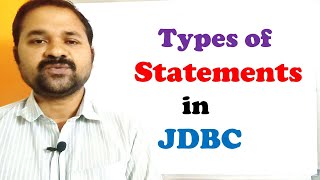 Types of Statements in JDBC  Web Technologies  Advanced Java [upl. by Ihel995]