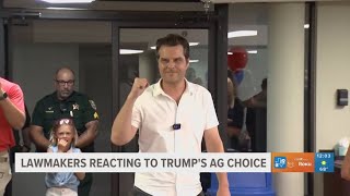 Lawmakers react to Trumps AG nomination Matt Gaetz [upl. by Romie]