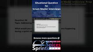 Scrum Master  SM Interview Question 44 of 200 scrummasterinterview scrummaster agileinterview [upl. by Ynos]