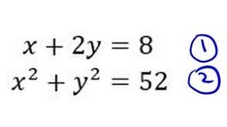 Simultaneous Equations one Quadratic one Linear 2 [upl. by Arac929]