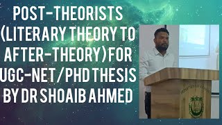 2PostTheoristsLiteraryTheory to After Theory UGCNETJRFPhD ThesisEngLitby DrShoaib Ahmed [upl. by Russom204]