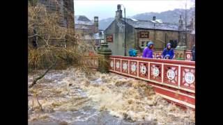 Hebden Bridge Flooding 26 Dec 2015  Slideshow [upl. by Kistner]