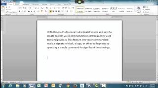 Dragon Professional Individual 14  Feature Demo Auto Text [upl. by Fisher]