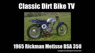 Vintage 1965 Rickman Metisse 350 BSA [upl. by Heilner]