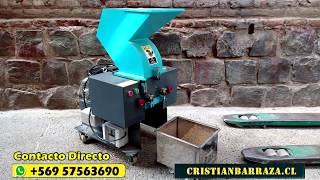 Molino trituradora de plasticos 220 Volt 3HP chipeadora de plastico  180 [upl. by Dorthea149]