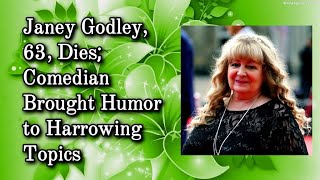 Janey Godley 63 Dies Comedian Brought Humor to Harrowing Topics  obituarydeath [upl. by Yajeet]