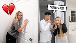 CHEATING WITH THE DOOR LOCKED PRANK ON GIRLFRIEND SHE WAS HEATED [upl. by Sayles830]