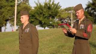 French Fourragere Ceremony  BLT 36 24th MEU [upl. by Hammock]