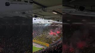 Dortmund mit Pyros in Mainz 1Bundesliga 🇩🇪 [upl. by Lettig]