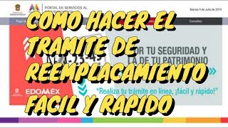 COMO HACER EL CAMBIO DE PLACAS EN EL ESTADO DE MEXICO  FACIL Y RAPIDO [upl. by Adnerad]