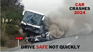 Car Crashes 2024  Shocking Footage of Terrible Drivers Causing Accident PART 33 [upl. by Nagel]