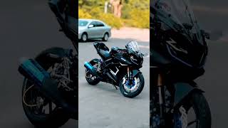 r15 v4 modified new look l r15 new model black colour max919ride biker r15v4modified for [upl. by Hsetirp]