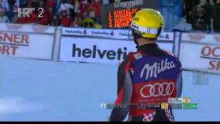 Ivica Kostelic  Wins Wengen Slalom  2nd run  15012012 [upl. by Blasien492]