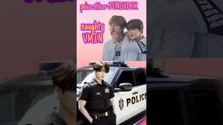 jungkook police officer 🧑‍✈️ naughty VMIN 😜 BTS funny Hindi dubbing shorts trending bts kpop [upl. by Rocray]