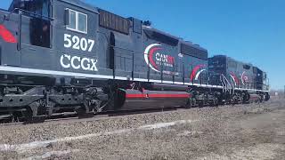 3 trains in 1 BNSF CEMR and a CN manifest March 20th 2024 [upl. by Tanhya]