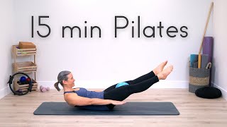 15 Minute Pilates Mini Ball Workout  Intermediate Pilates Class [upl. by Enuahs299]