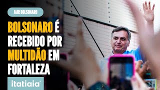 BOLSONARO É RECEBIDO POR APOIADORES E FAZ DISCURSO EM FORTALEZA [upl. by Ranita]