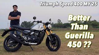 2024 Triumph Speed 400 MY 25 Review  Better Than Royal Enfield Guerilla 450 [upl. by Anedal121]