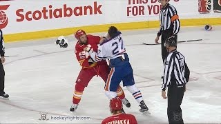 Milan Lucic vs Deryk Engelland Jan 21 2017 [upl. by Dammahum223]