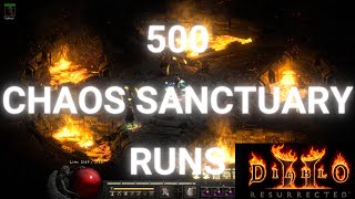 I RAN CHAOS SANCTUARY 500 TIMES CHARM DROP GALORE  Diablo 2 resurrected [upl. by Audris]