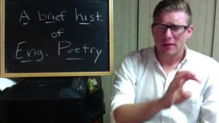 ENGL 205  Video 5 A Brief History of English Poetry Part One [upl. by Neirad]