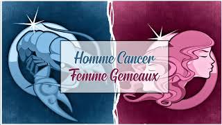 Homme Cancer ♋ Femme Gémeaux ♊ Compatibilité Amoureuse Astrologique [upl. by Iaria]