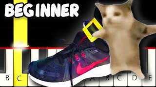 Remix Happy Happy Cat Meme Buckle my Shoe Meme  Fast and Slow Easy Piano Tutorial  Beginner [upl. by Kolodgie535]