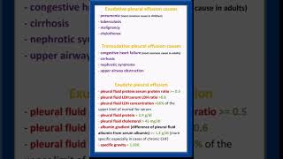 Pleural effusion causes transudate vs exudate [upl. by Rusel]