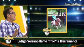 Latigo Serrano llama quotfrikiquot a Asier Illarramendi en quotLa Goleadaquot y muestra su foto montando un pony [upl. by Porush]