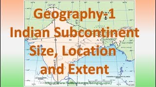 Geo1 Indian subcontinent Location Size and Extension l Covid19 l Climate change [upl. by Trygve]