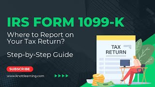 Where Do I Report Form 1099K on My Tax Return [upl. by Mandle135]