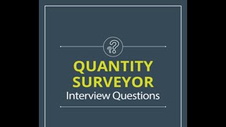 Quantity surveyor question and answers Quantity Surveying quantity surveyor tutorials [upl. by Ainegue]