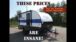 CRAZY TRAVEL TRAILER PRICES that ANYONE can afford [upl. by Alduino]