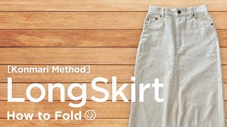 ［Konmari Method］How to fold Long skirt [upl. by Odelinda]