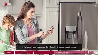 LG Refrigerators Troubleshooting An LG Refrigerator That Is Leaking From The Bottom [upl. by Anahsak]