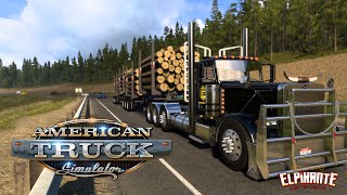 American Truck Simulator  peterbilt 379 loaded with logscat c15 6nz [upl. by Aikenat]